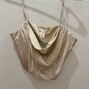 H&M Cream Cowl Neck Blouse